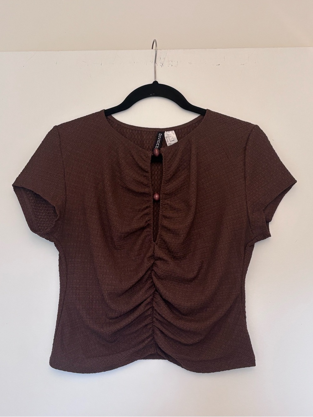 H&M Bead-detailed Ruched Top - Picture 3 of 6